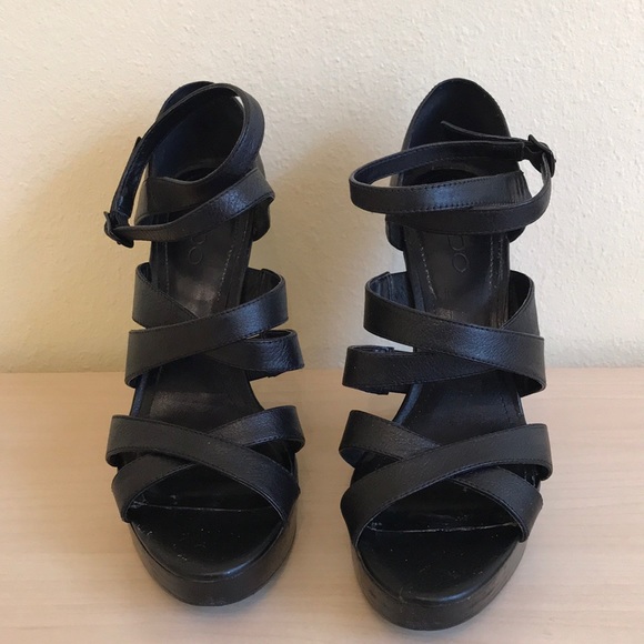Aldo Pouncey black wedges - Picture 2 of 6